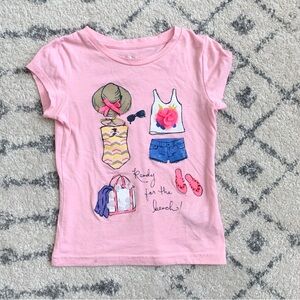 Cherokee Pink Ready for the Beach Tee